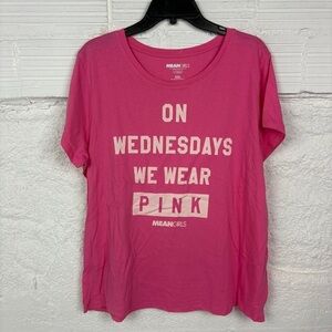 MEAN GIRLS Hybrid Apparel Pink ON WEDNESDAY WE WEAR PINK Short Sleeve Tee SZ XXL